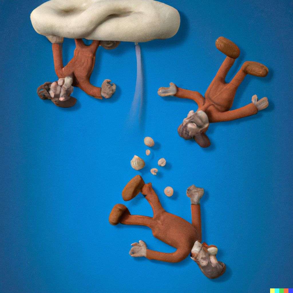 the discovery of gravity, claymation cartoon